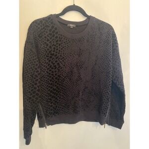 Rails Marlo Cotton Blend Side Zip‎ Sweater Flocked Cobra S